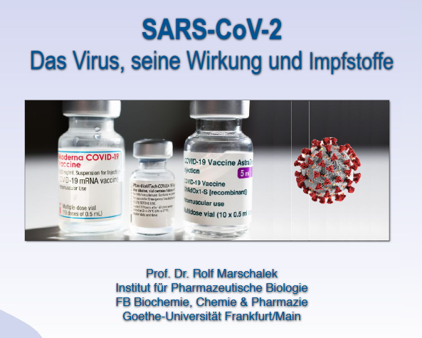 Vortrag Prof. Dr. Marschalek zum Coronavirus