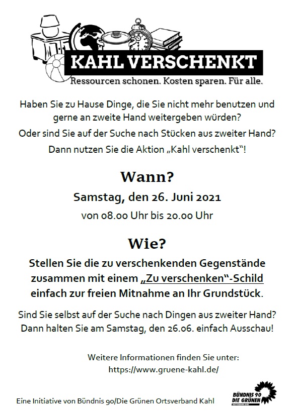 Kahl verschenkt 26.06.2021