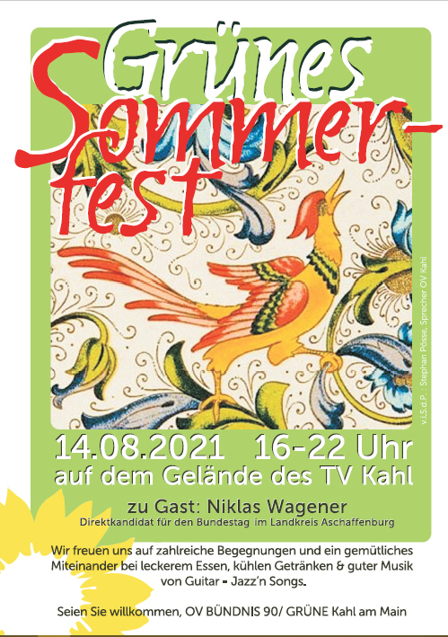 Einladung zum Sommerfest 14.08.2021