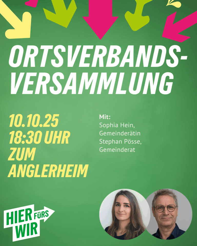 Öffentliche Ortsverbandsversammlung am 10. Oktober