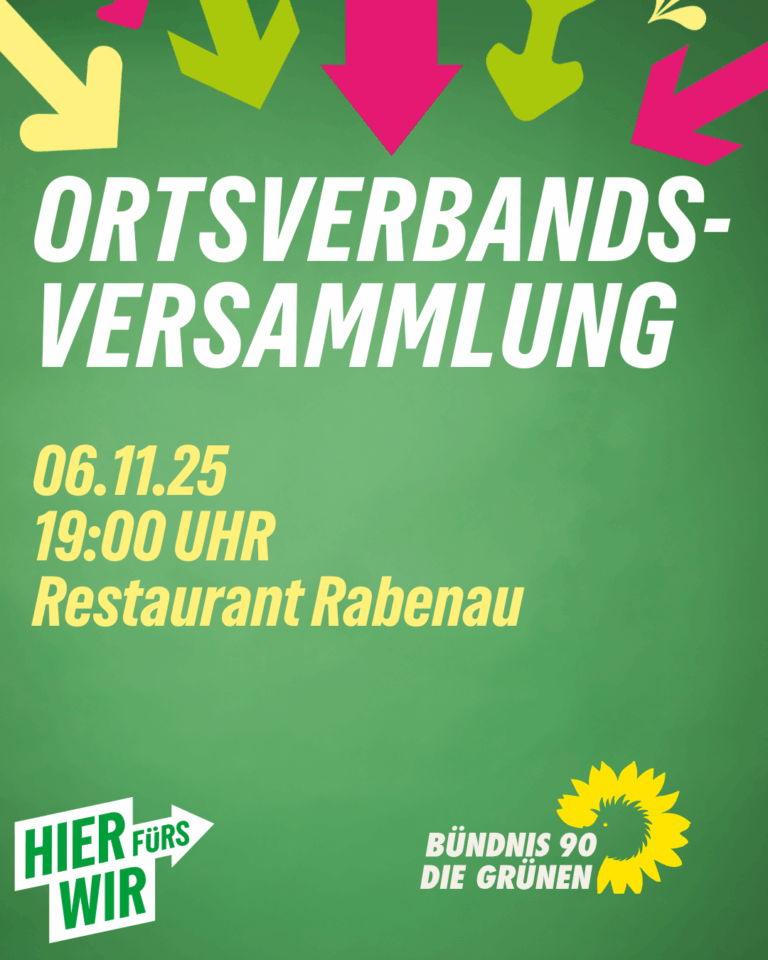Öffentliche Ortsverbandsversammlung am 06. November
