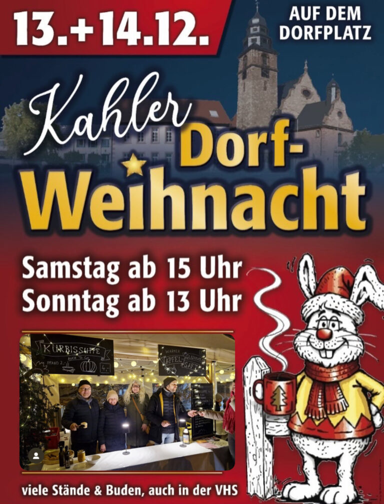 Kahler Dorfweihnacht am 13. + 14. Dezember