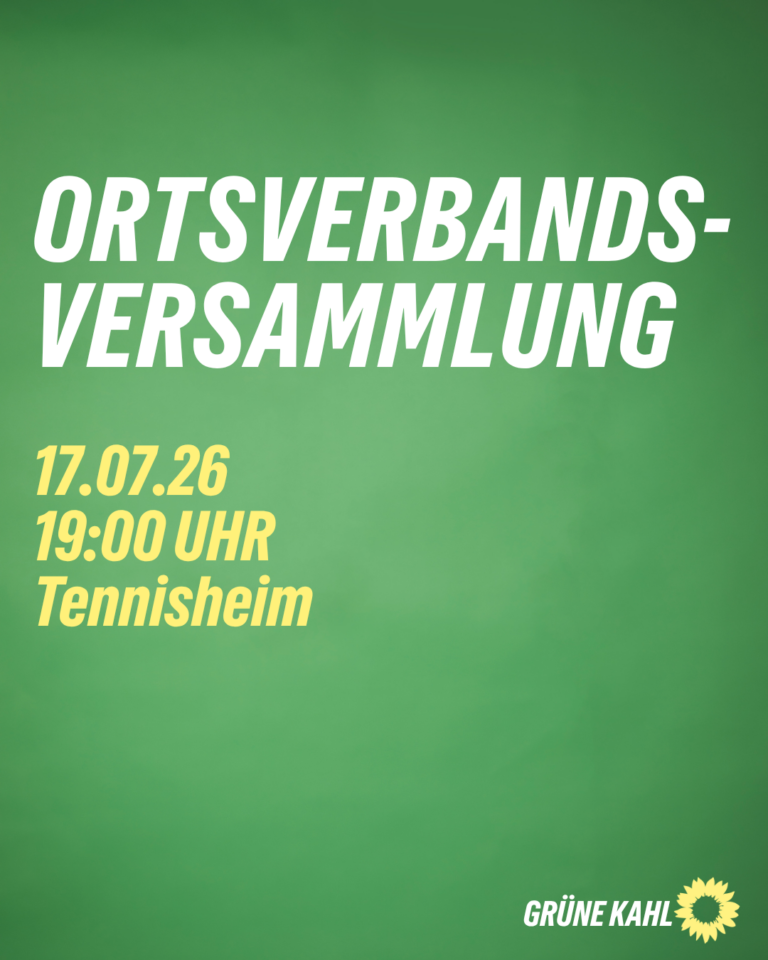 Öffentliche Ortsverbandsversammlung am 17. Juli